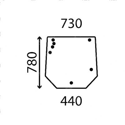 Picture of Tractor Cab Rear Glasses