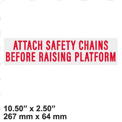 Picture of Decal - Attach Safety Chain