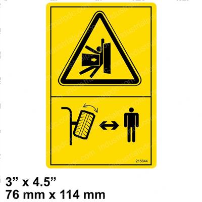 Picture of Decal Warning Crush