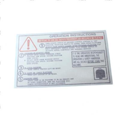 Picture of Decal - Operation Instructions