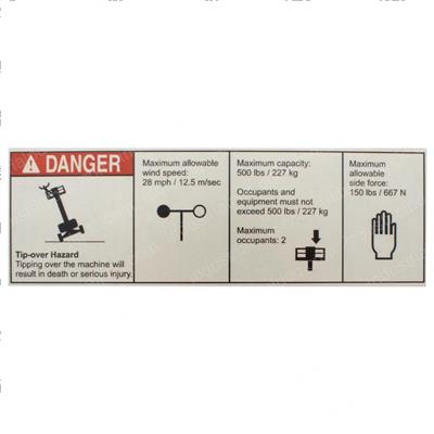 Picture of Decal-Danger-Cap-Ansi Word