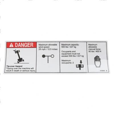 Picture of Decal-Danger-Cap-Aus Word