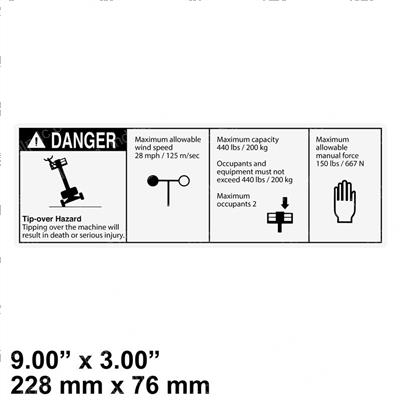 Picture of Decal-Danger-Cap-Ansi Word 440