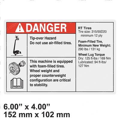 Picture of Decal - Danger Tip Over