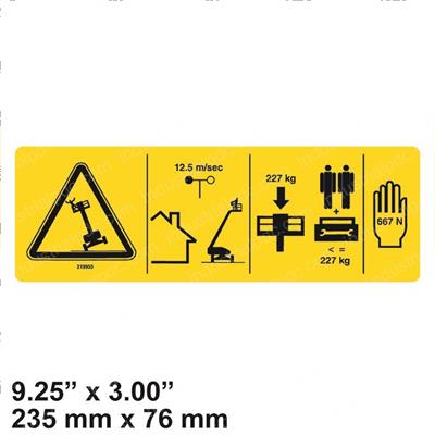 Picture of Decal-Tip-Over Hazard-Ansi