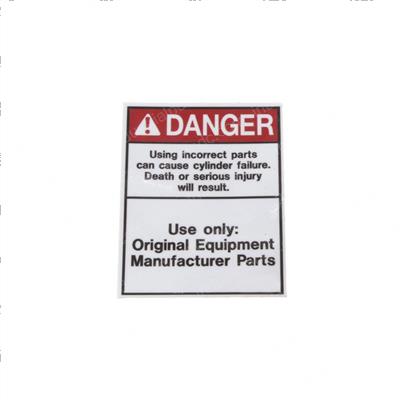 Picture of Decal - Danger Cylinder Fail