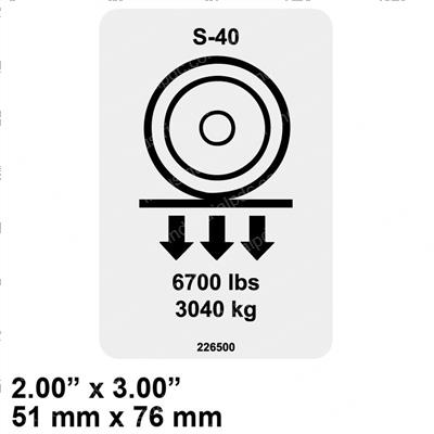 Picture of Decal-Label-Wheel Load S-40