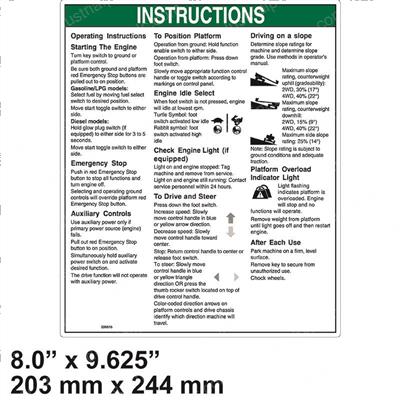 Picture of Decal-Instructions S40/45 Aus