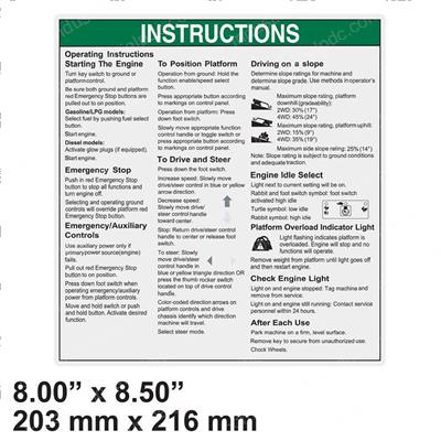 Picture of Decal - Inst-Oper Inst-Z80-Aus