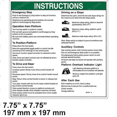 Picture of Decal-Oper Inst-Z40 Plat Aus