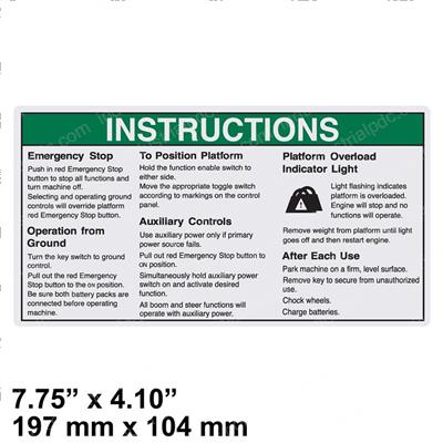 Picture of Decal-Oper Inst-Dc Boom Gnd Au