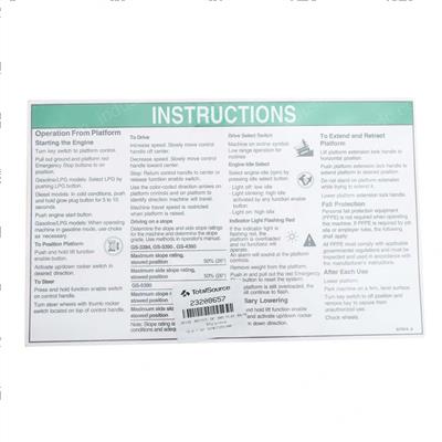 Picture of Decal-Notice-Op Ins-Plat 84/90