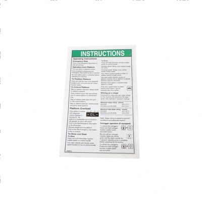 Picture of Decal-Op Inst-Aus-Gs-32