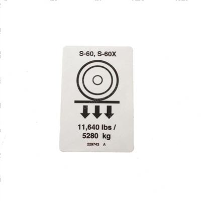 Picture of Decal-Label-Wheel Load S60/60x