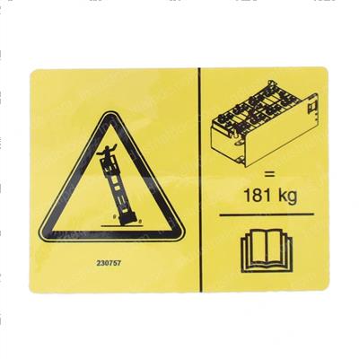 Picture of Decal - Tip Over Haz-Bat Gs-404