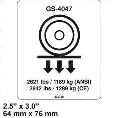 Picture of Decal - Load Wheel Gs-4047