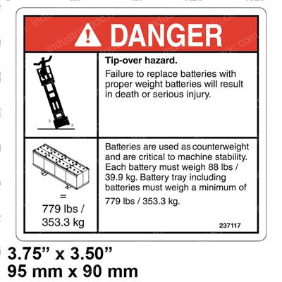 Picture of Decal - Danger Tip Over