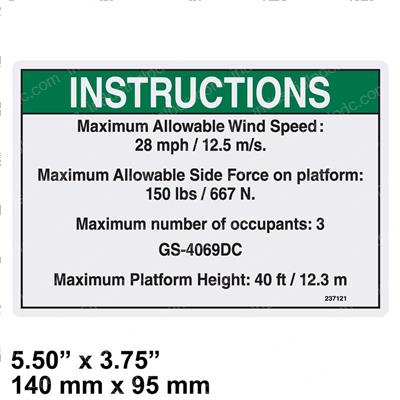 Picture of Decal - Notice Side Frc 4069 an