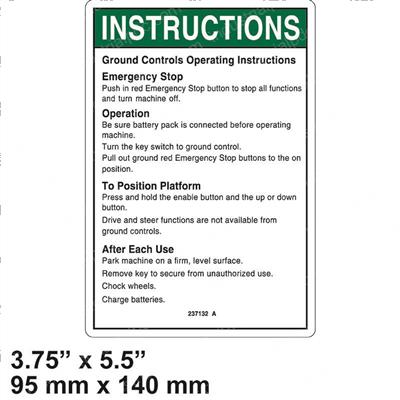 Picture of Decal-Notice-Op Inst-Ground