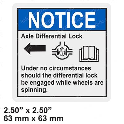 Picture of Decal-Axle Differential Lock