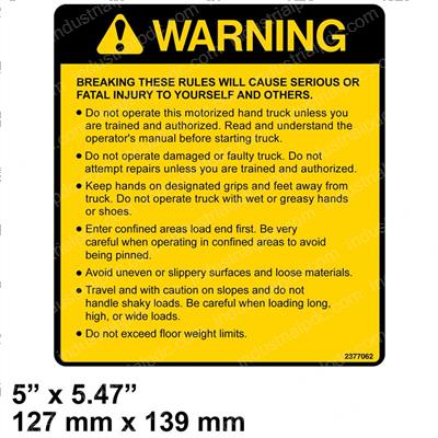 Picture of Decal - Warning