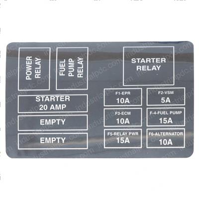 Picture of Decal - Fuse Box Relay