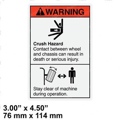 Picture of Decal-Crush Hazard-Tires