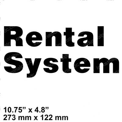 Picture of Decal - Rental System-Blk