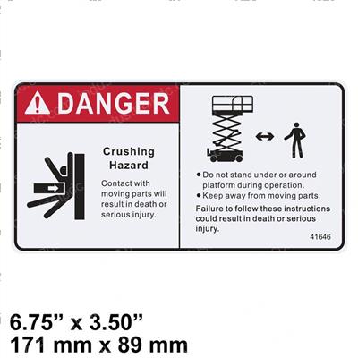 Picture of Decal - Danger Crushing Hazard