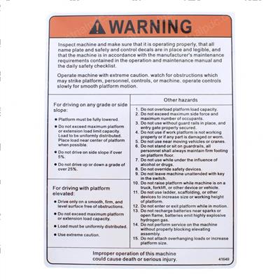 Picture of Decal - Warning Panel