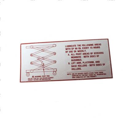 Picture of Decal - Lubrication Pivot Pins