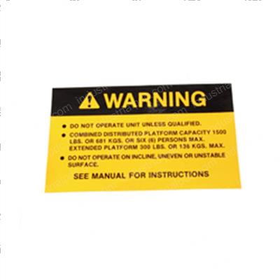 Picture of Decal - Capacity 1500lbs