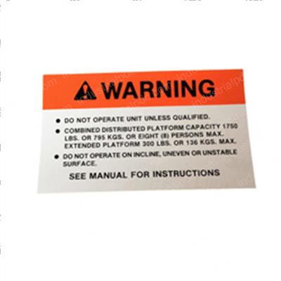 Picture of Decal - Capacity 1750lbs