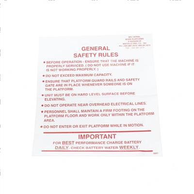 Picture of Decal - General Safety