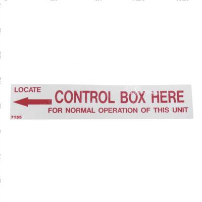 Picture of Decal - Control Box