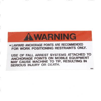 Picture of Decal - Warning Pos Restraints