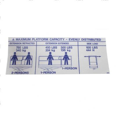 Picture of Decal - Capacity 750lbs