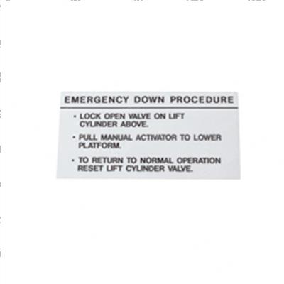 Picture of Decal - Emergency Down