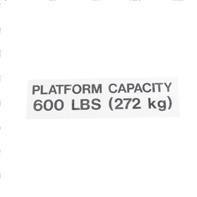 Picture of Decal - Capacity 600lbs Small