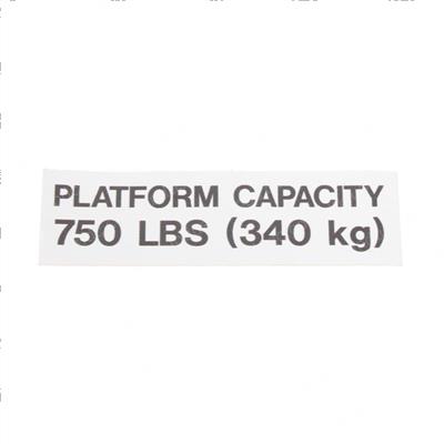 Picture of Decal - Capacity 750lbs Small