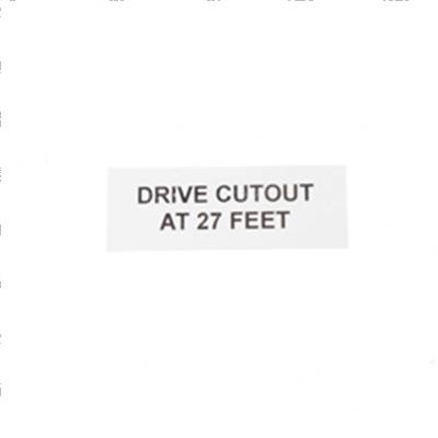 Picture of Decal - Drive Cutout at 27 Ft