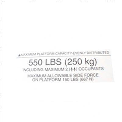Picture of Decal - Capacity 550lbs Boom