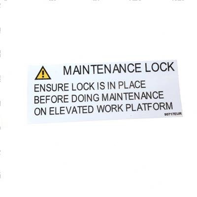 Picture of Decal - Maintenance Lock Eur