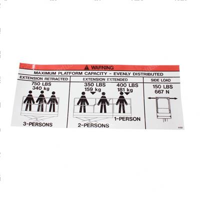 Picture of Decal - 750lbs340kg Max Cap