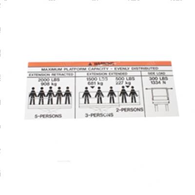 Picture of Decal - Platform Cap 2000lbs
