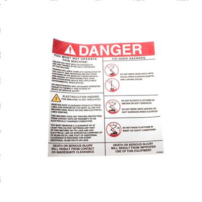 Picture of Decal - Danger Panel