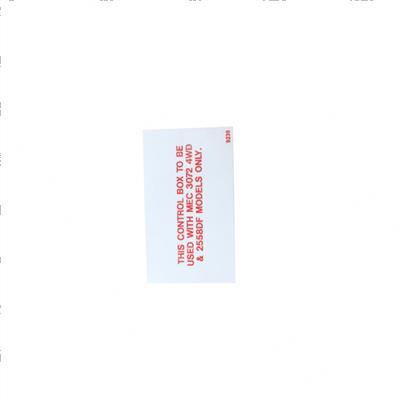 Picture of Decal - Control Box ID 3072 4wd