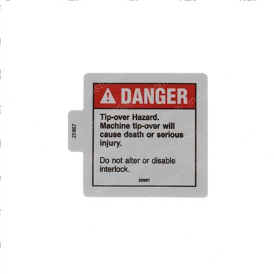 Picture of Decal - Danger Tipover Hazard