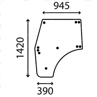 Picture of Tractor Cab Door Glasses