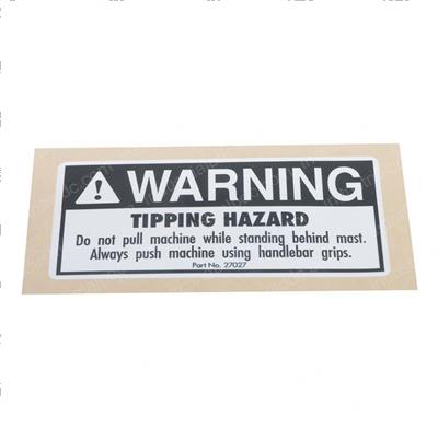 Picture of Decal Warning Tip.hazard Pull
